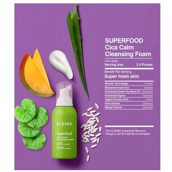 Elemis Superfood Cica Calm Cleansing Foam - Picture 3 of 4